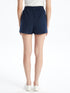 LC Waikiki Women's Straight Linen Look Shorts With Elastic Waist